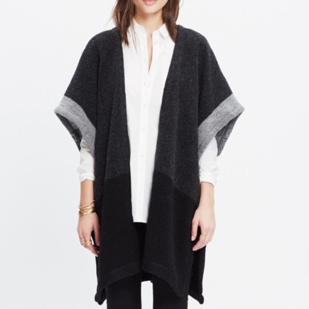 Madewell Blanket Cape in Grey